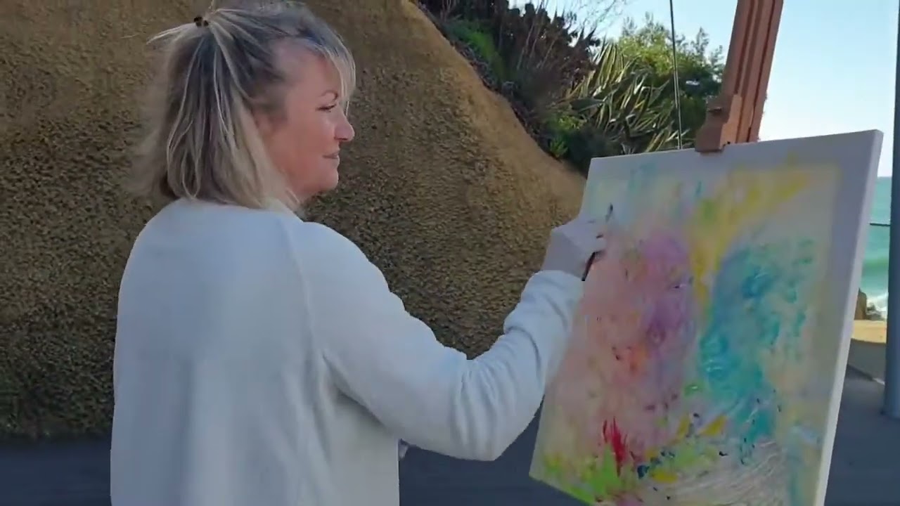 Performance peinture abstraite vibratoire live — Rencontre avec mon Autre | CRIST’IN