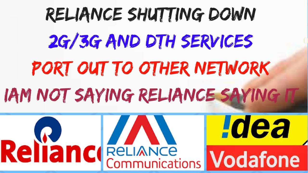 Rcom Reliance GSM 2G 3G DTH Permanently Shutting Down or Closed How to port your SIM