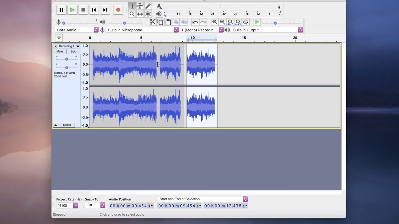 Importing and Editing in Audacity