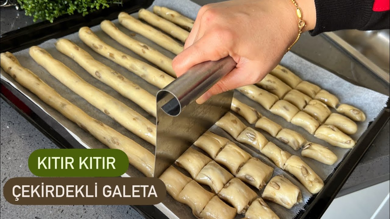 ÇEKİRDEKLİ GALETA 🤤 BAYATLAMAYAN KÜTÜR KÜTÜR BU TARİFİ YİYENLER TARİF İSTEYECEK ✅ #galeta #kıtır