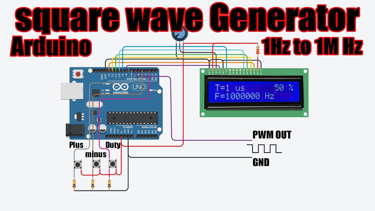 Arduino frequency generator | Arduino square wave generator | diy function generator