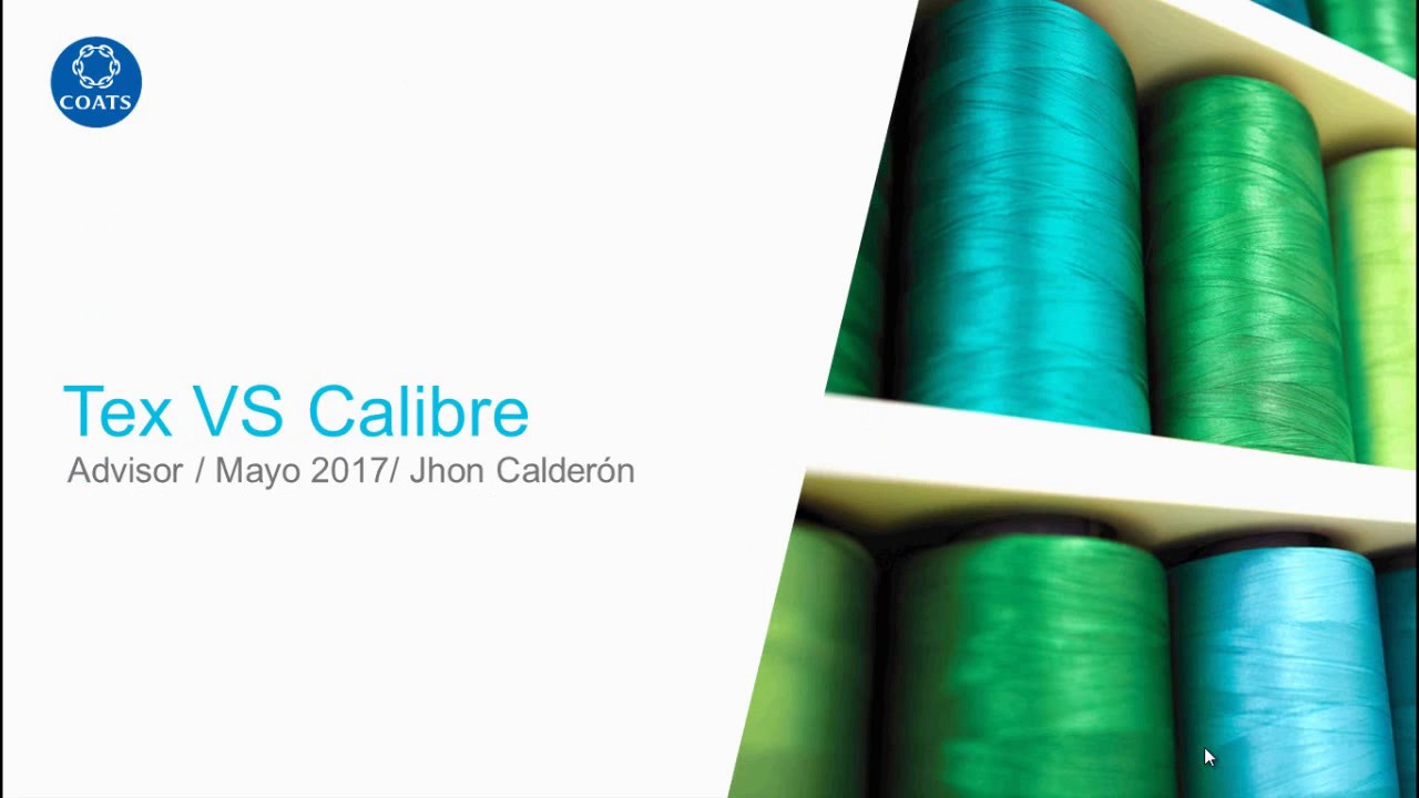 Diferencia entre Tex y Calibre. Hilos Coats ( Coats Thread)
