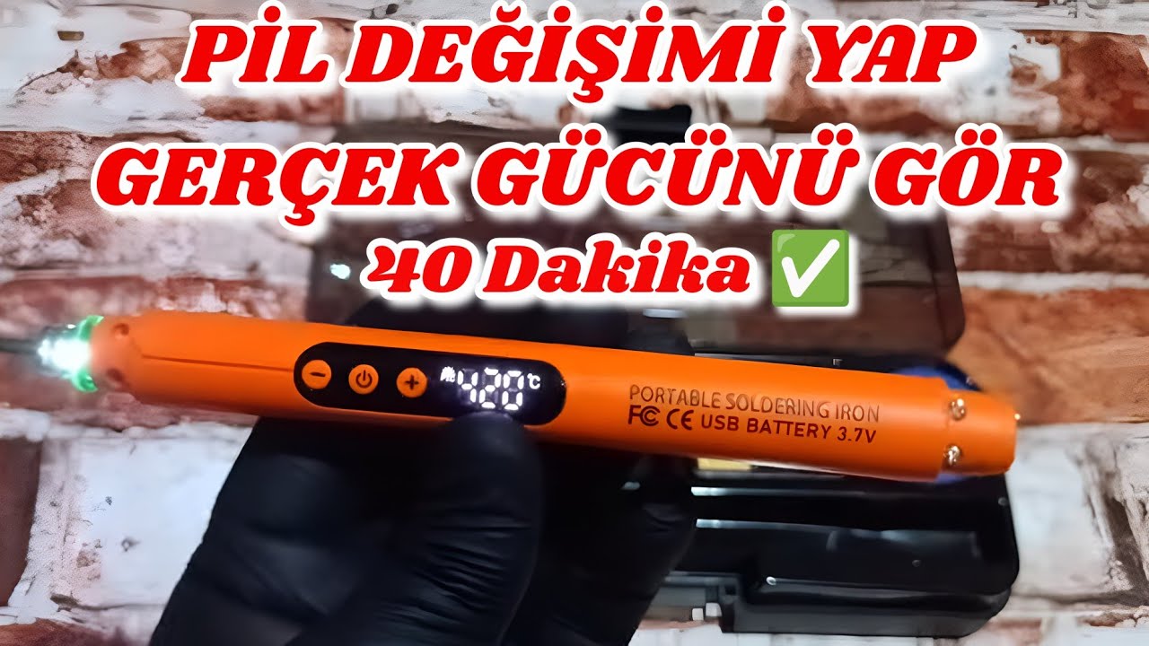 Kablosuz Havya PİL Değişimi Yüksek Performans