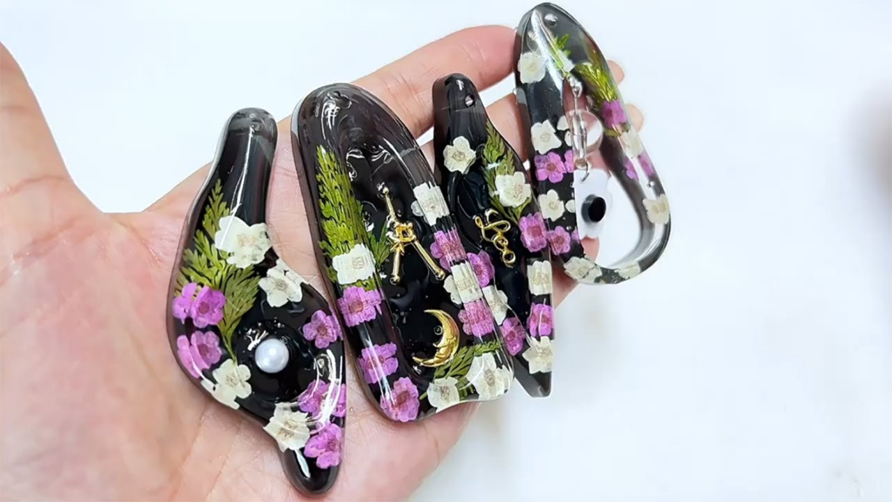4 Pcs Irregular Shape Necklace Pendant Resin Molds Set