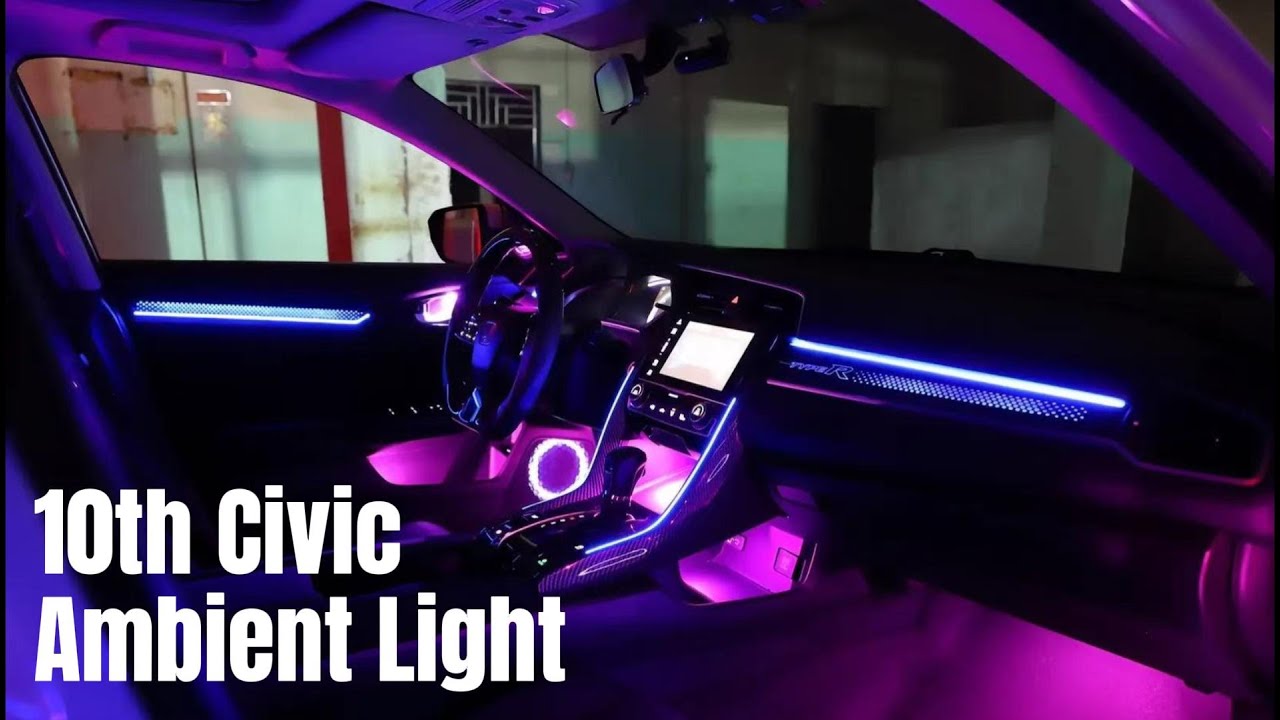 🔧Epic Honda 10th Civic Full Ambient Light Install | Symphony LED Car Interior | Car Ambient