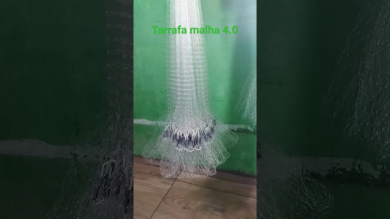 Tarrafa malha 4.0 terminada e colocando saco ou p&eacute; na malha 5.0#tarrafa #pescador