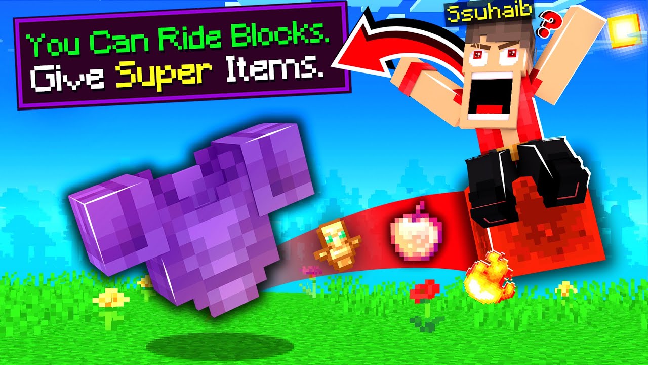 ماين كرافت ولكن يمكنك ركوب جميع البلوكات!😱  - Ride OP Block