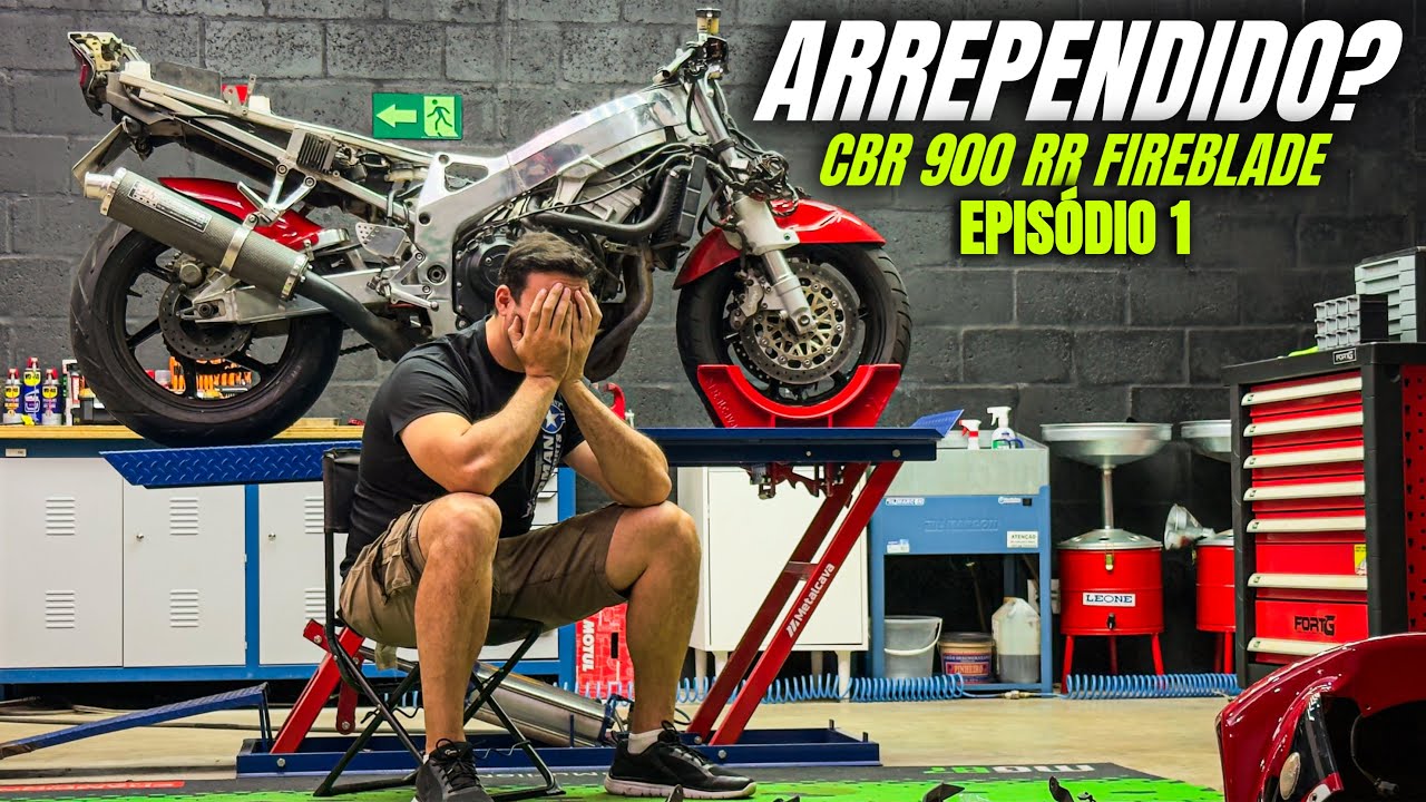 EP. 1 | Desmontei a CBR 900 RR inteira! Início do projeto a todo vapor! 🔥