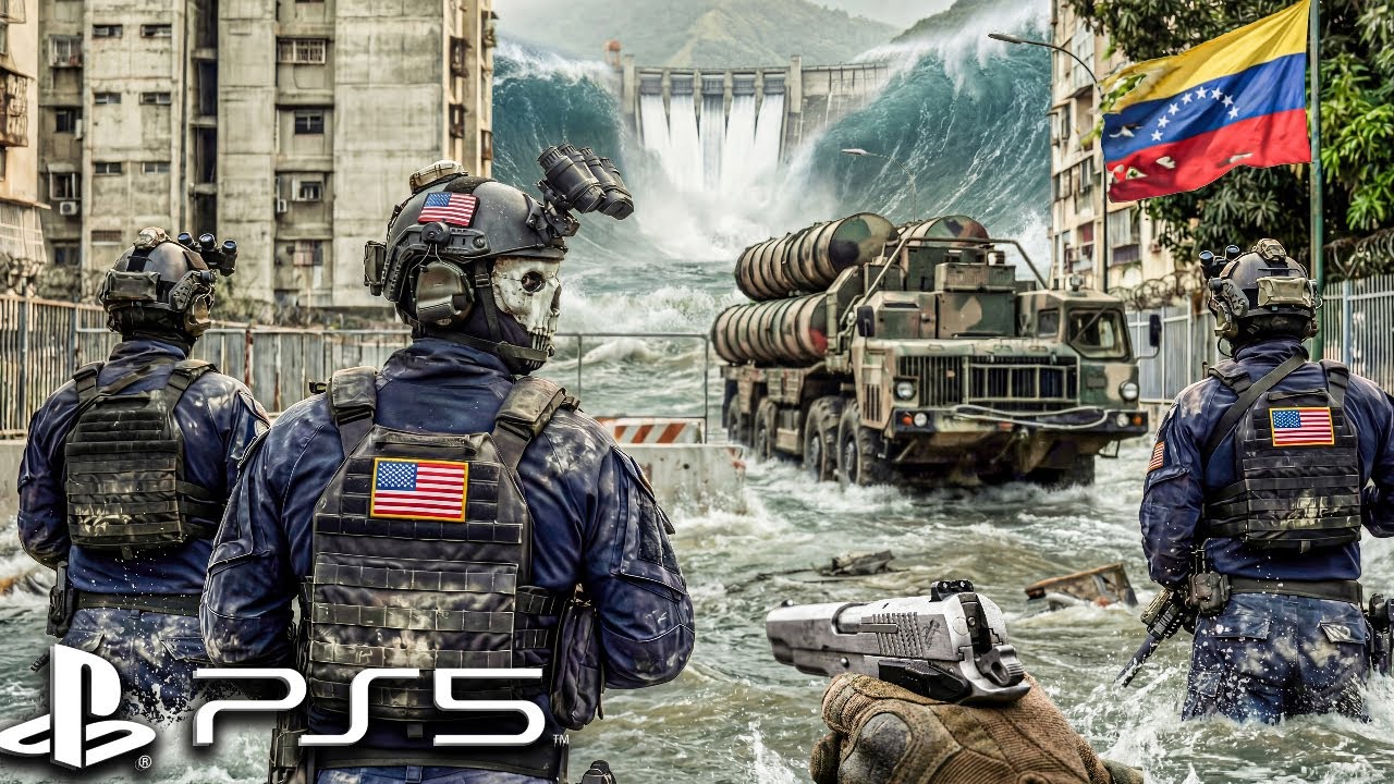 Ataque y Tsunami en Caracas Venezuela | Gráficos ULTRA Realistas [4K 60FPS HDR]