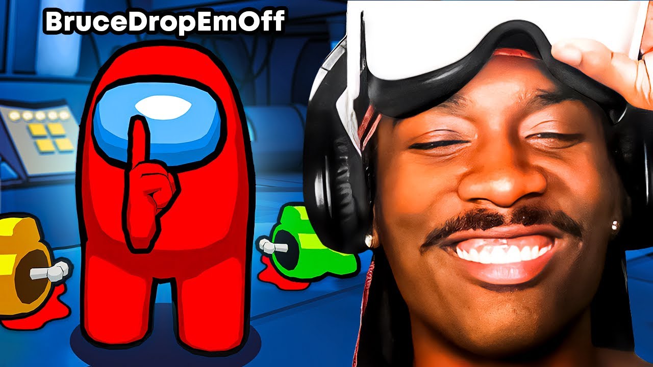 BruceDropEmOff Plays Among Us VR For The FIRST Time.. (HILARIOUS)