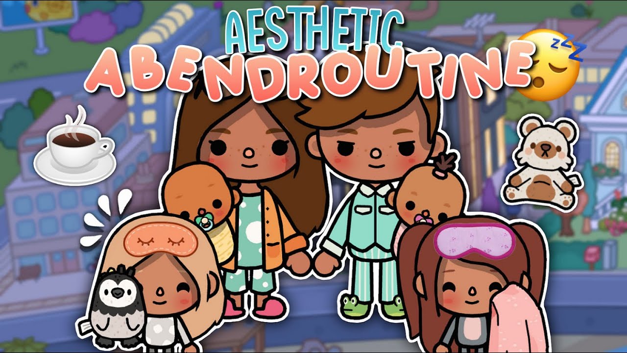 AESTHETIC FAMILIEN-ABENDROUTINE IM NEUEN HAUS 🌙😴 | TOCA BOCA STORY DEUTSCH