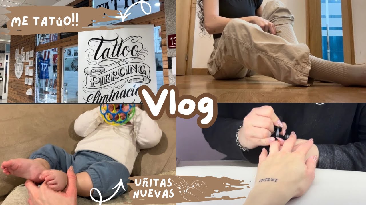 ME TATÚO a mi bebe + UÑITAS nuevas | Vlog ✨