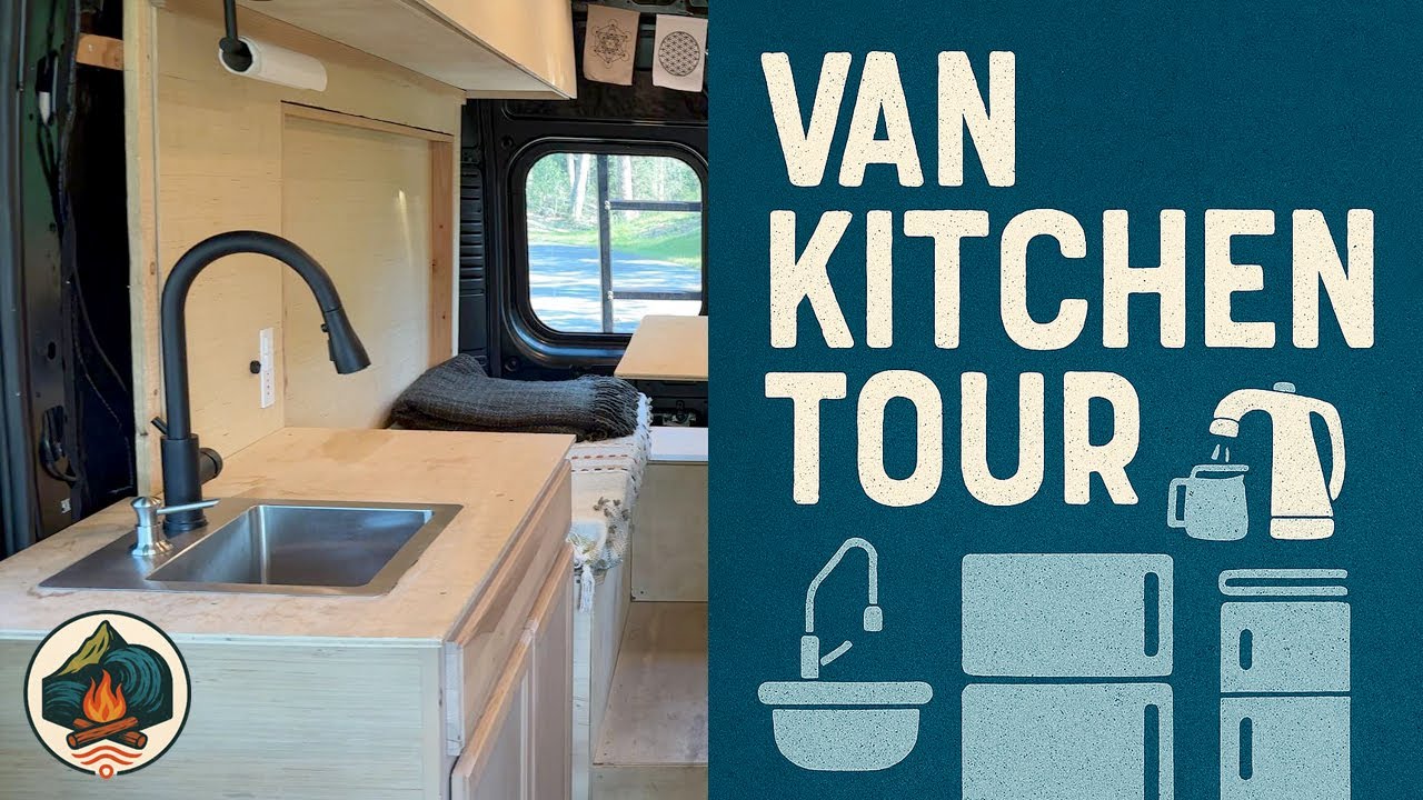 My Minimalist Van Kitchen Tour (Solar-Powered + Simple DIY Build for Road Life)