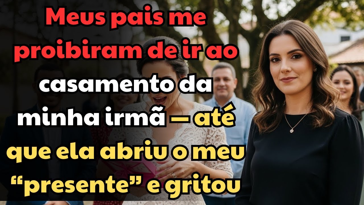 Meus pais me proibiram de ir ao casamento da minha irmã- até que ela abriu o meu “presente” e gritou
