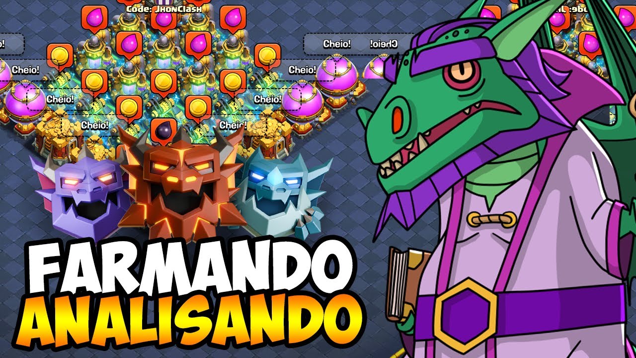 DOMINGOU NO &Uacute;LTIMO PUSH DA LEND&Aacute;RIA! ATUALIZA&Ccedil;&Atilde;O CHEGANDO 🔥! ANALISANDO VILAS NO CLASH OF CLANS!