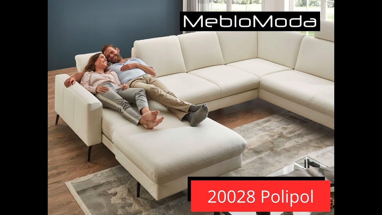 Narożnik 20028 od Polipol z elektrycznie wysuwanym szezlongiem. MebloModa