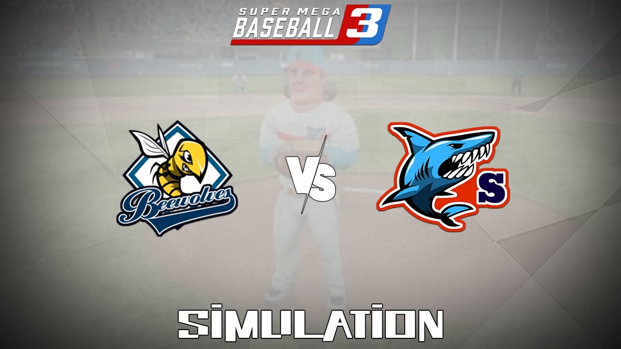 Super Mega Baseball 3 (2020) - Beewolves vs Sawteeth [Gameplay Simulation]