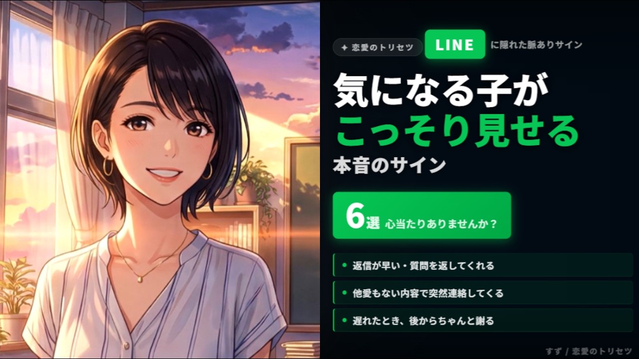 気になる子がこっそり見せる本音のサイン
