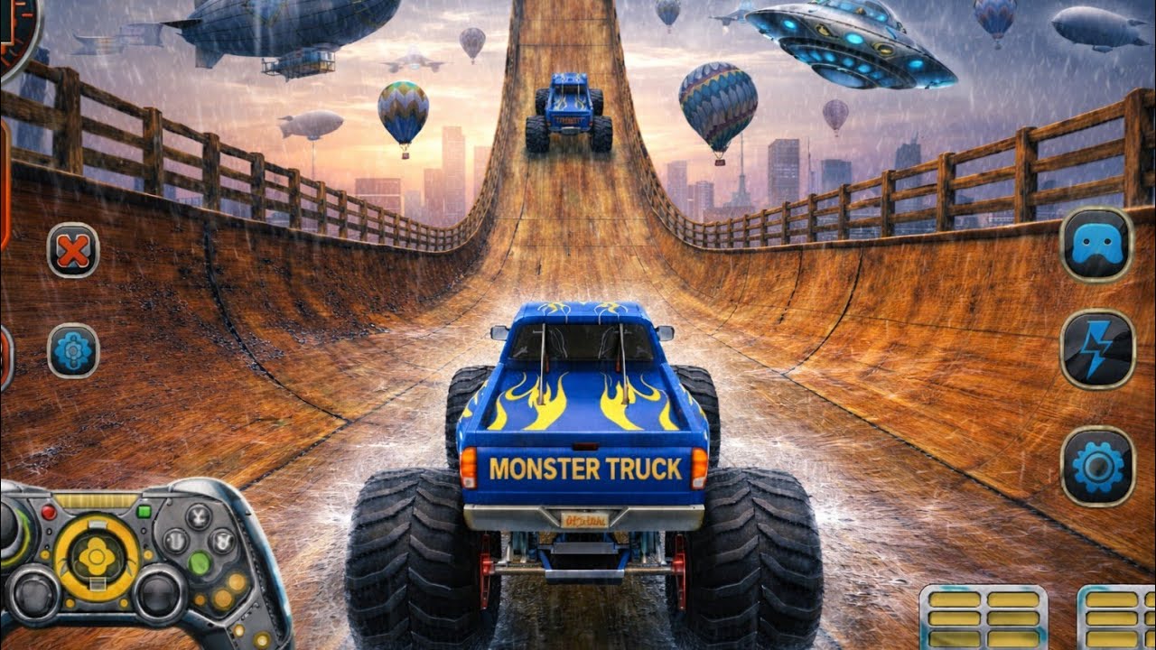💥🚨Monster Truck Mega Ramp ExtremeRacing Mega Ramp Extreme stunts