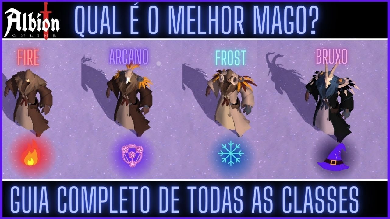 🧙 Guia completo de Classe de Magos Albion Online | Fire, Frost, Arcano ou bruxo. Qual mago jogar ?