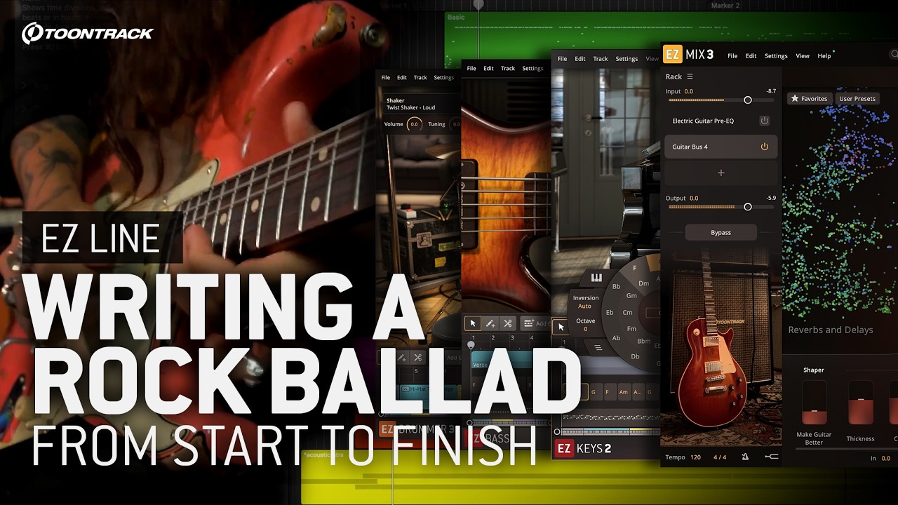 Writing a Rock Ballad from Start to Finish with JTC's Danny Dela Cruz | Toontrack EZ Line Plugins