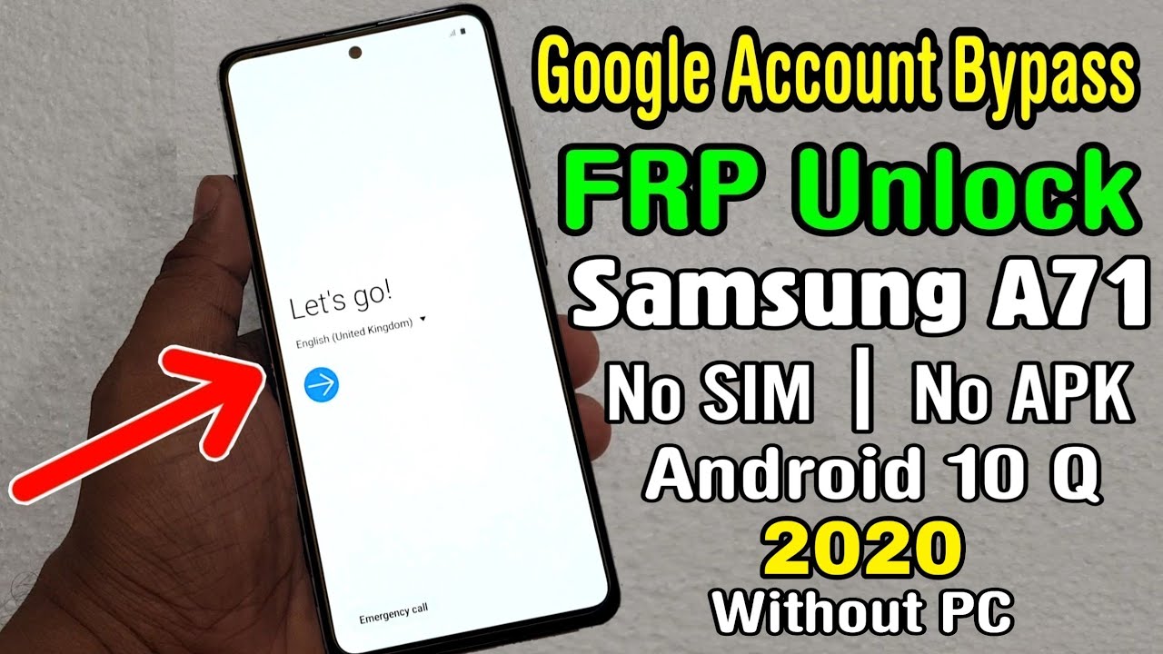 METHOD:-1┃Samsung A71 (SM A715) Google Account/ FRP Bypass || No SIM Lock | No APK┃ANDROID 10 _NO PC