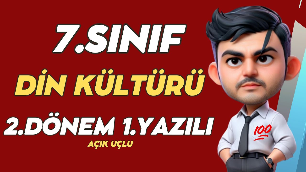 7. Sınıf Din Kültürü 2. Dönem 1. Yazılı Soruları #2025 ❗(%99 Çıkabilir 😊😊😊 )