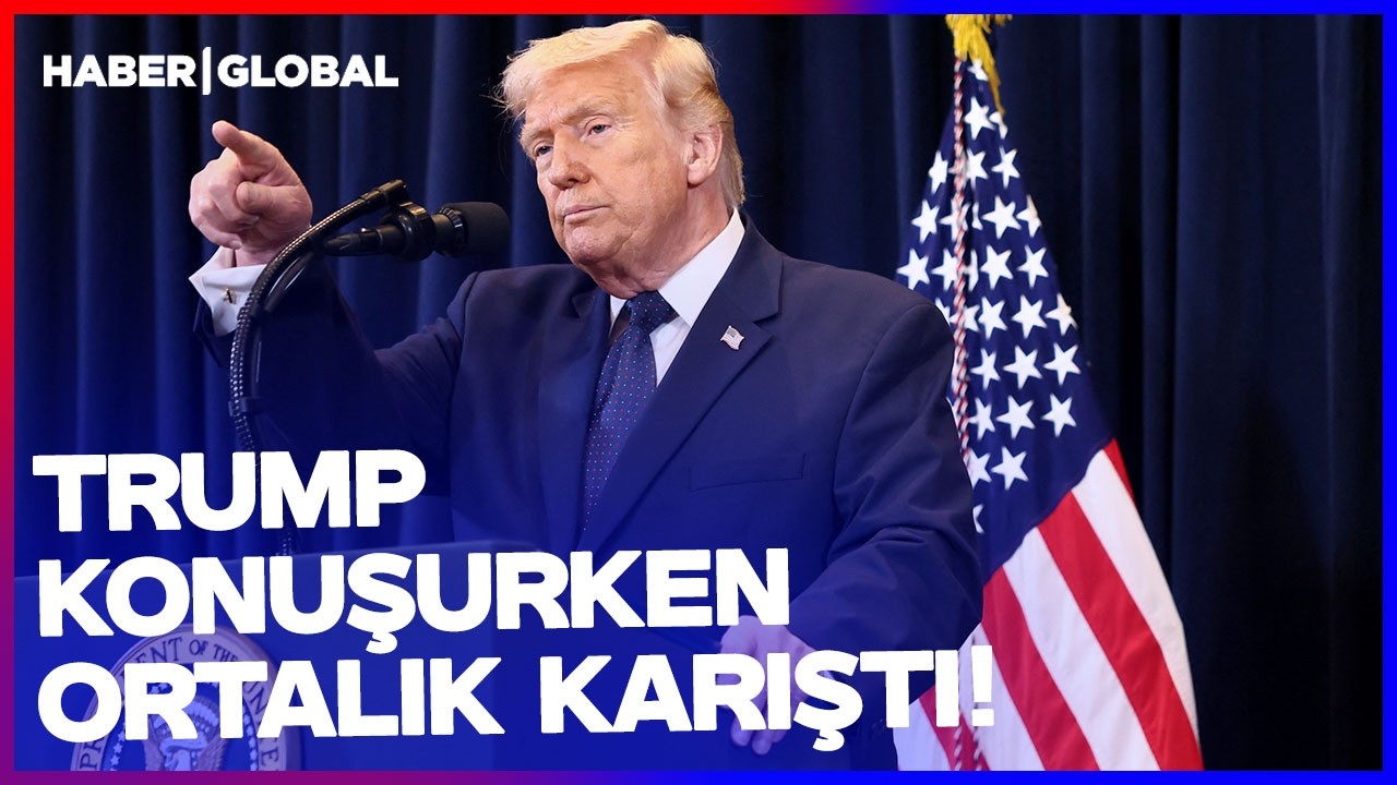 SON DAKİKA | Trump Konuşurken Ortalık Karıştı! Bir Anda Yere Yığıldı!