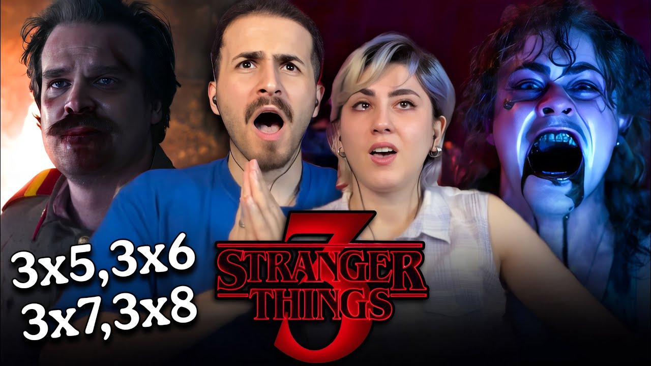 STRANGER THINGS SEASON 3 EPISODES 5, 6, 7 & 8 REACTION - FIRST TIME WATCHING - REVIEW