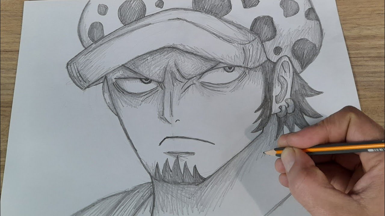 FACIL DE DESENHAR COMO DESENHAR o LAW de ONE PIECE