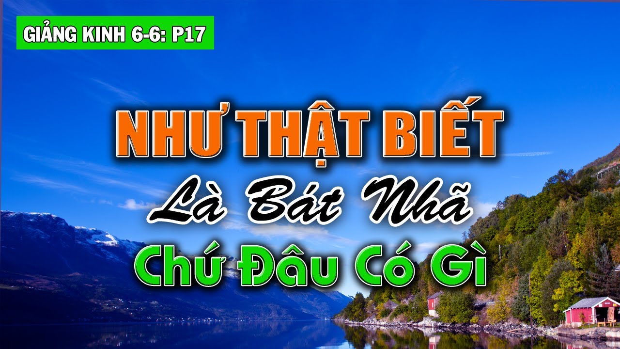 Cái Giáo Pháp - Cái Hiểu Biết mới chính là Phật | Giảng Kinh 6-6 phần 17