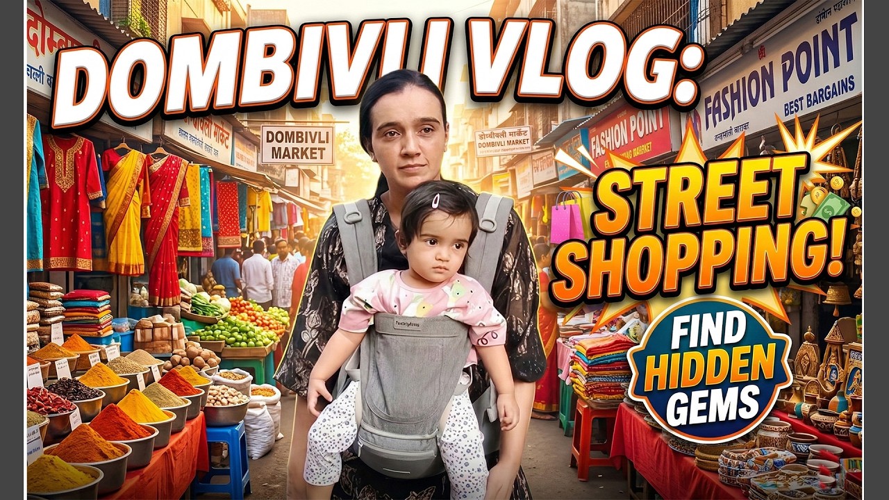Exploring Dombivli's CRAZIEST Street Market & BEST Food! 🛍️🍔 | Mumbai Local Vlog #dombivli #mumbai