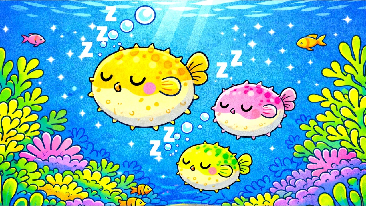 Baby Sleep Music 🌊 Gentle Pufferfish | Calm Underwater Dreamland