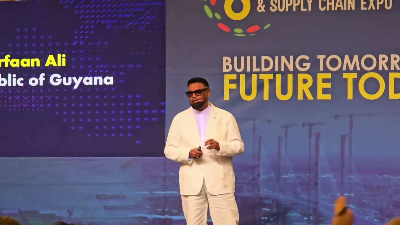 Guyana's President Irfaan Ali speaks at the Gyyana Energy Conference 2026