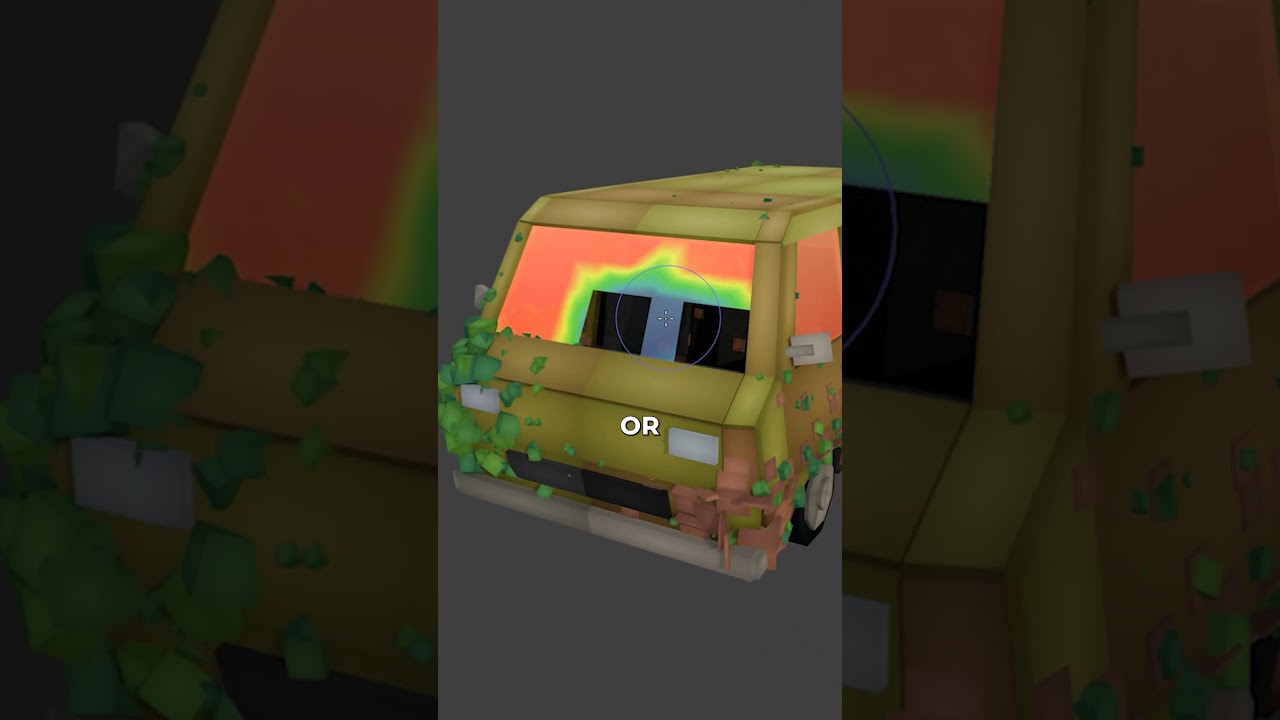 How you can paint broken low poly glass in Blender. #b3d #blender3d