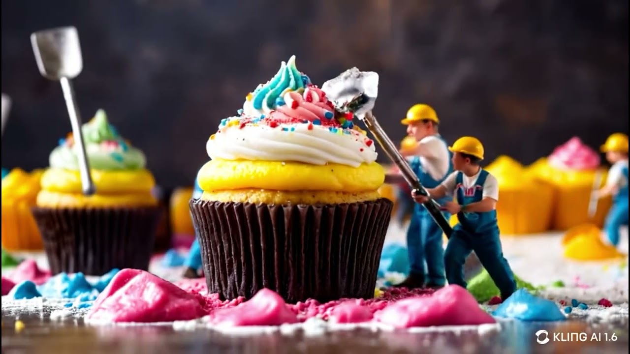 Tiny Workers on a Slice of Bread &ndash; Miniature Construction Scene!
