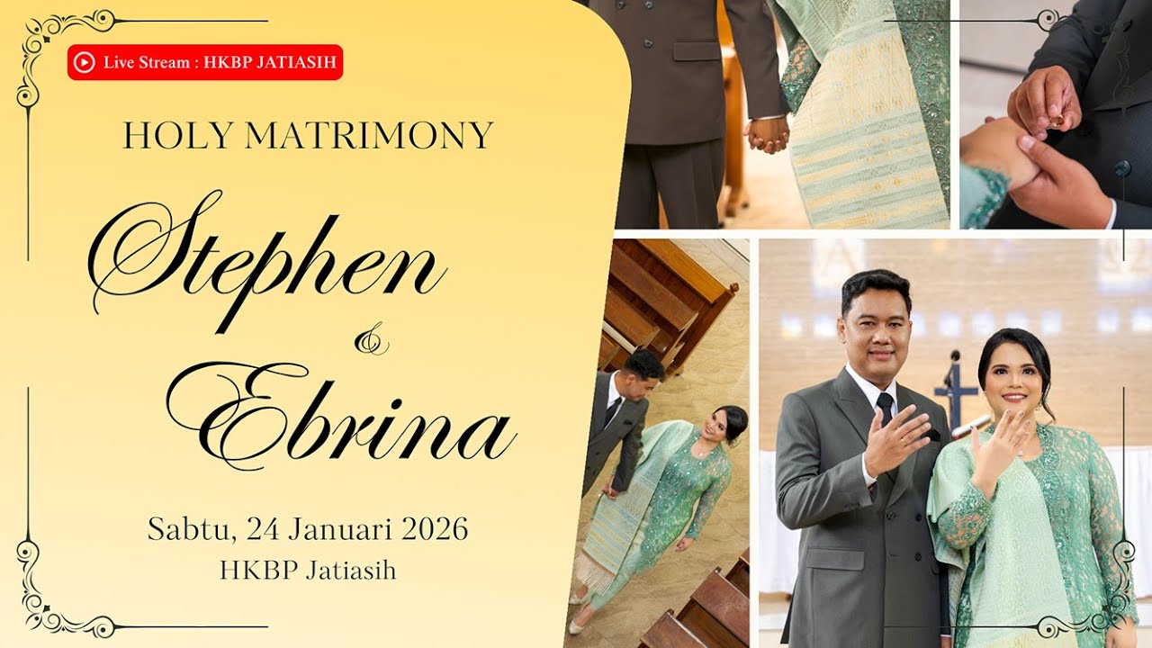 Ibadah Pemberkatan Pernikahan Stephen Gurning & Ebrina br. Manalu, Sabtu, 24Januari 2026