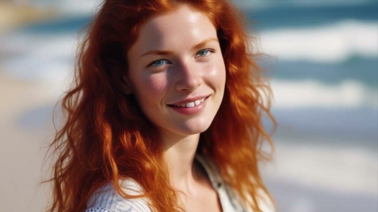I made an AI generated image of every decade  (1920s-2020s) as a redhead beach woman