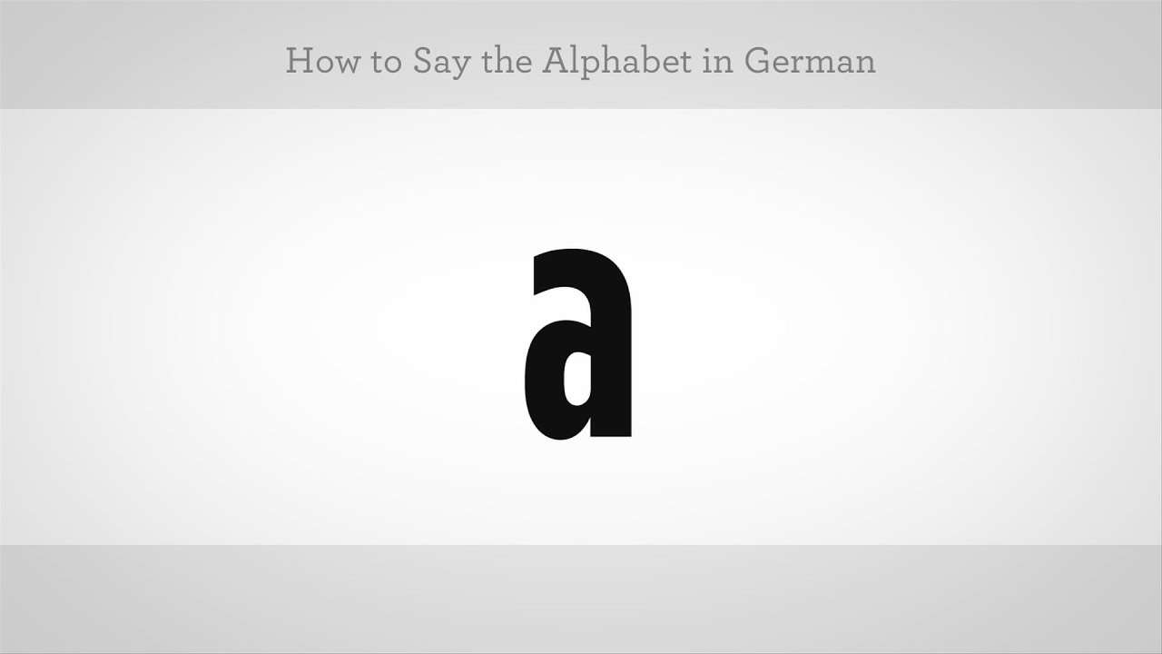 How to Say the Alphabet in German | German Lessons