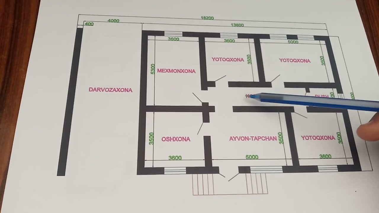 5 xonali 🏘️ uy proektimiz.👍👍👍Uchaska xovli uy proekti.