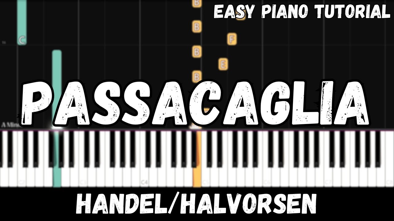 Handel/Halvorsen - Passacaglia (Easy Piano Tutorial)
