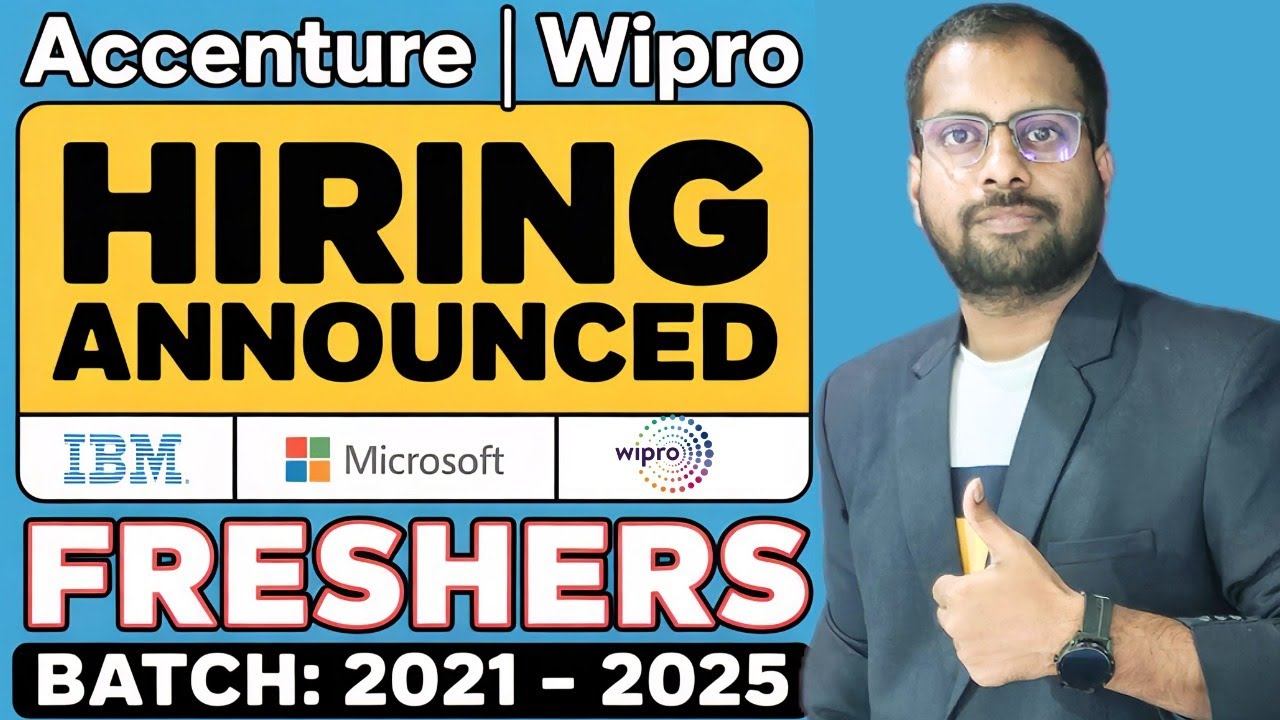 Wipro, Accenture, IBM, Microsoft Hiring Announced | Freshers Don't Miss  Apply Now