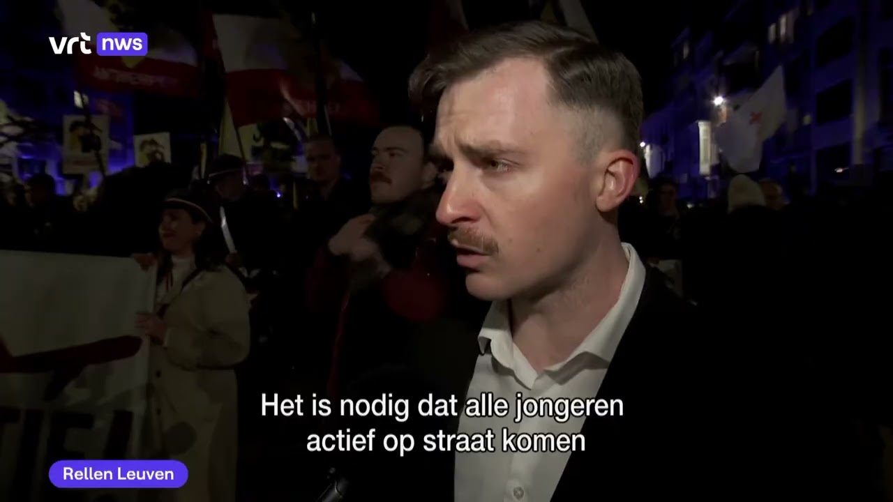 Wir lassen uns nicht ersetzen! Interview mit der Presse auf der Remigrationsdemo in Flandern.