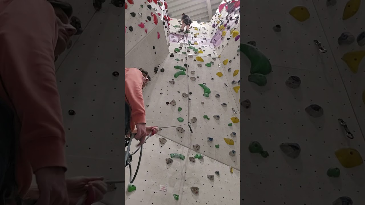 7a Green Lead 2Falls W Line 35R 20260205 #climbing #indoorclimbing #leadclimbing