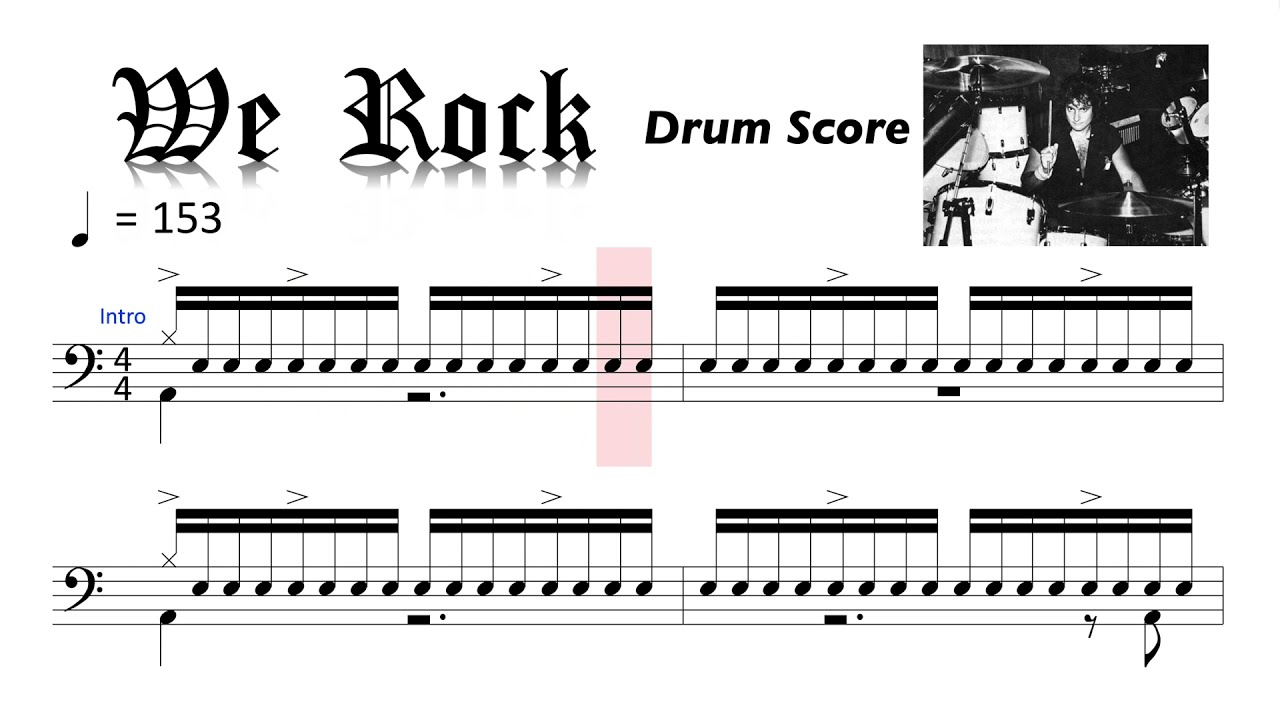 We Rock [Dio] Drum Score