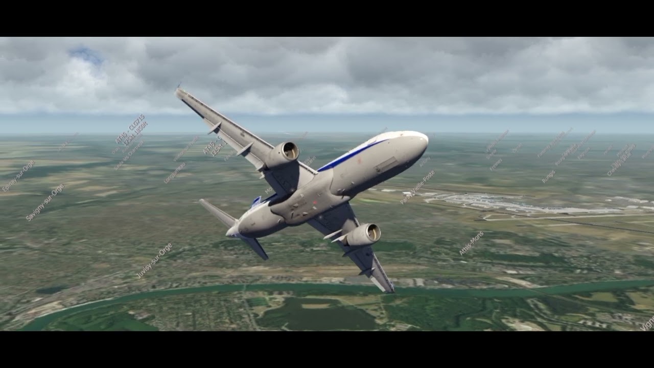 (Simulated flight) エアバス A320-200 ANA が Aerofly FS Global シミュレーション ゲームでテスト飛行を実施。 
