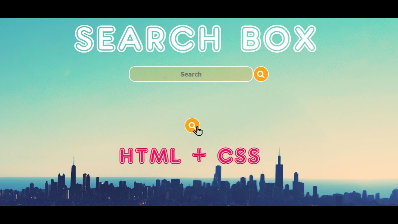 Awesome CSS Search Box Using HTML | How to make Search Box in HTML