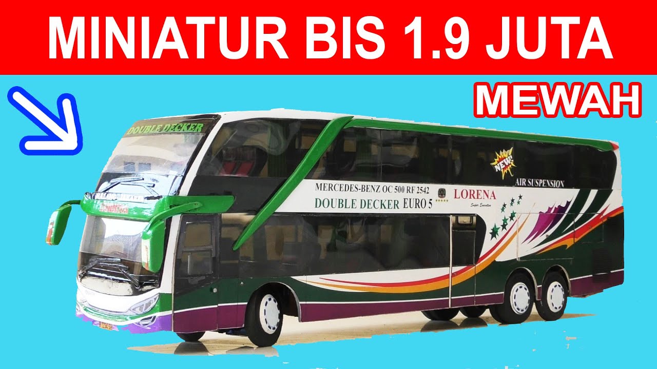 MAINAN SULTAN MINIATUR BIS ADA MESIN, KLAKSON, LAMPU DAN RC