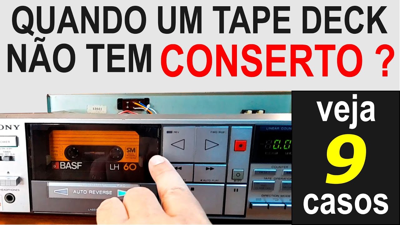 Quando é que um tape deck NÃO tem conserto? Análise de 9 aparelhos que foram sucateados e porque