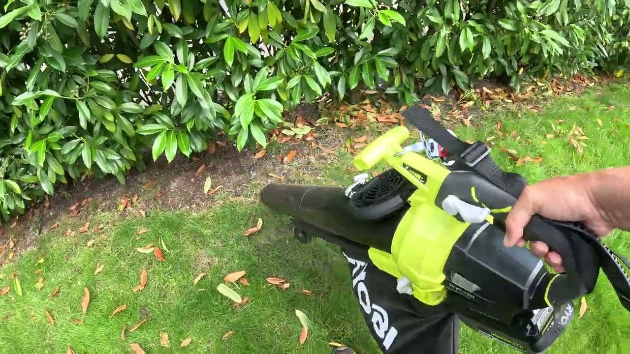 Fjern nemt blade under hækken med en Ryobi RBV36B løvsuger